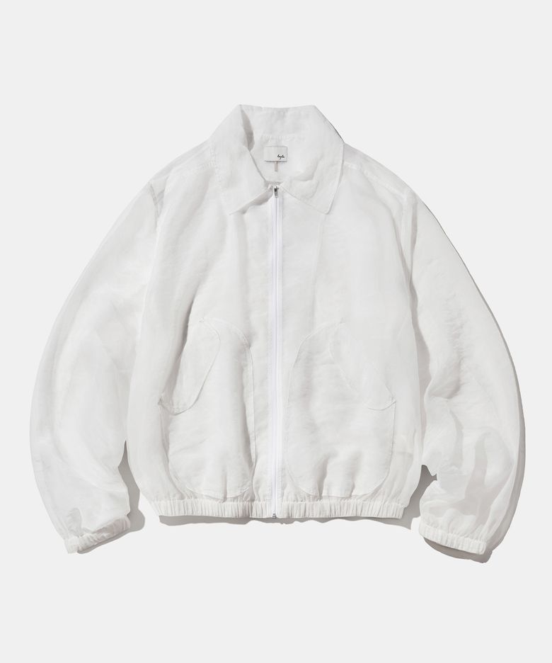 Shadow Organza Bomber Jacket J35 Cloud Veil