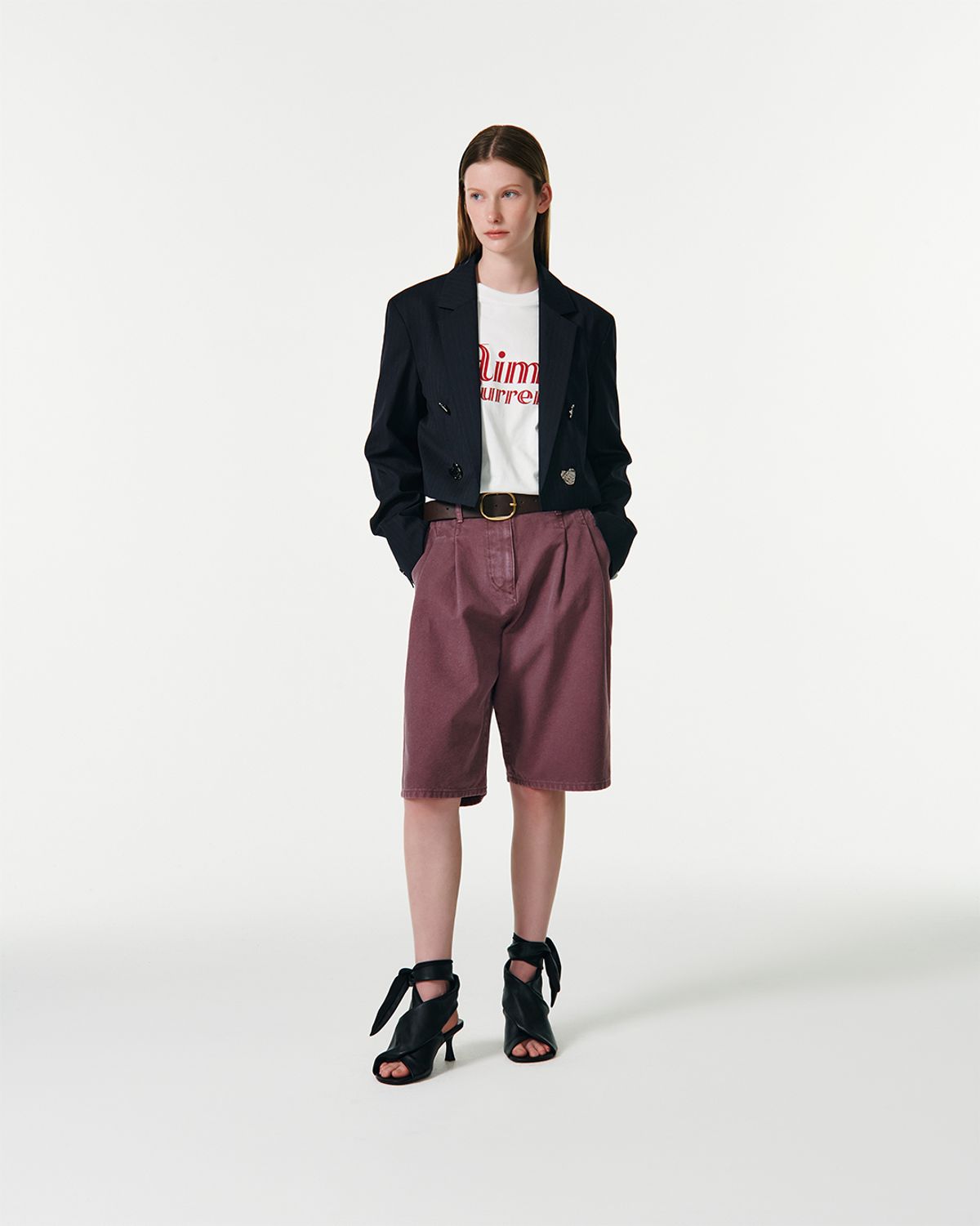 커렌트(CURRENT) BERMUDA DENIM SHORTS [PURPLE]
