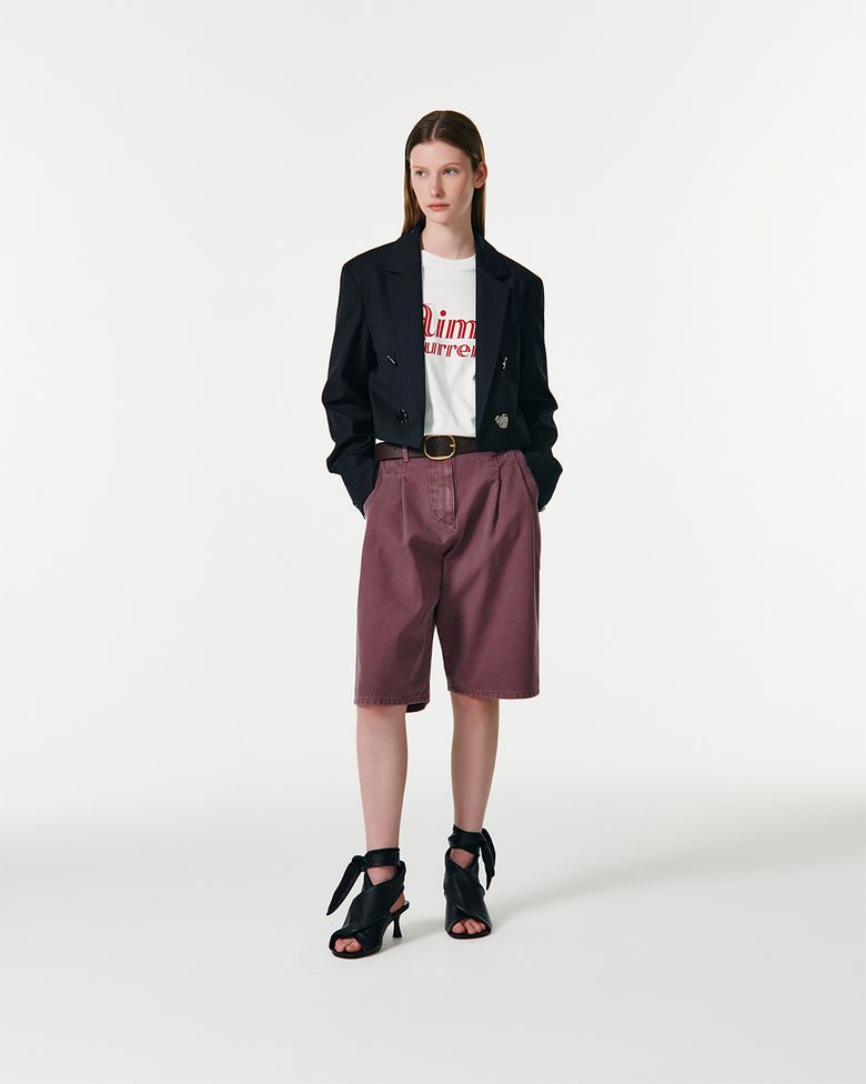 BERMUDA DENIM SHORTS [PURPLE]