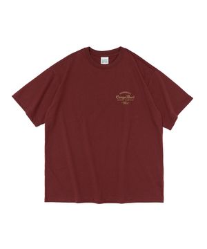 어센틱 로고 반팔 티셔츠 (와인)