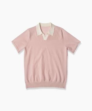 남녀공용 슬릿 얼음 니트 [멜란 핑크]_ZF2SW920