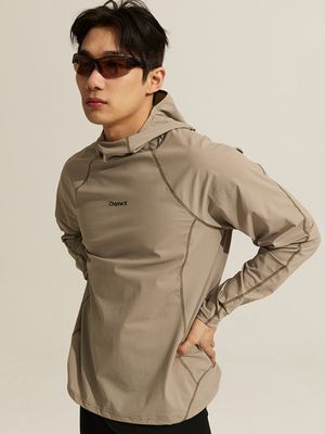 퀵 드라이 액티브 러너스 후디 (Beige)