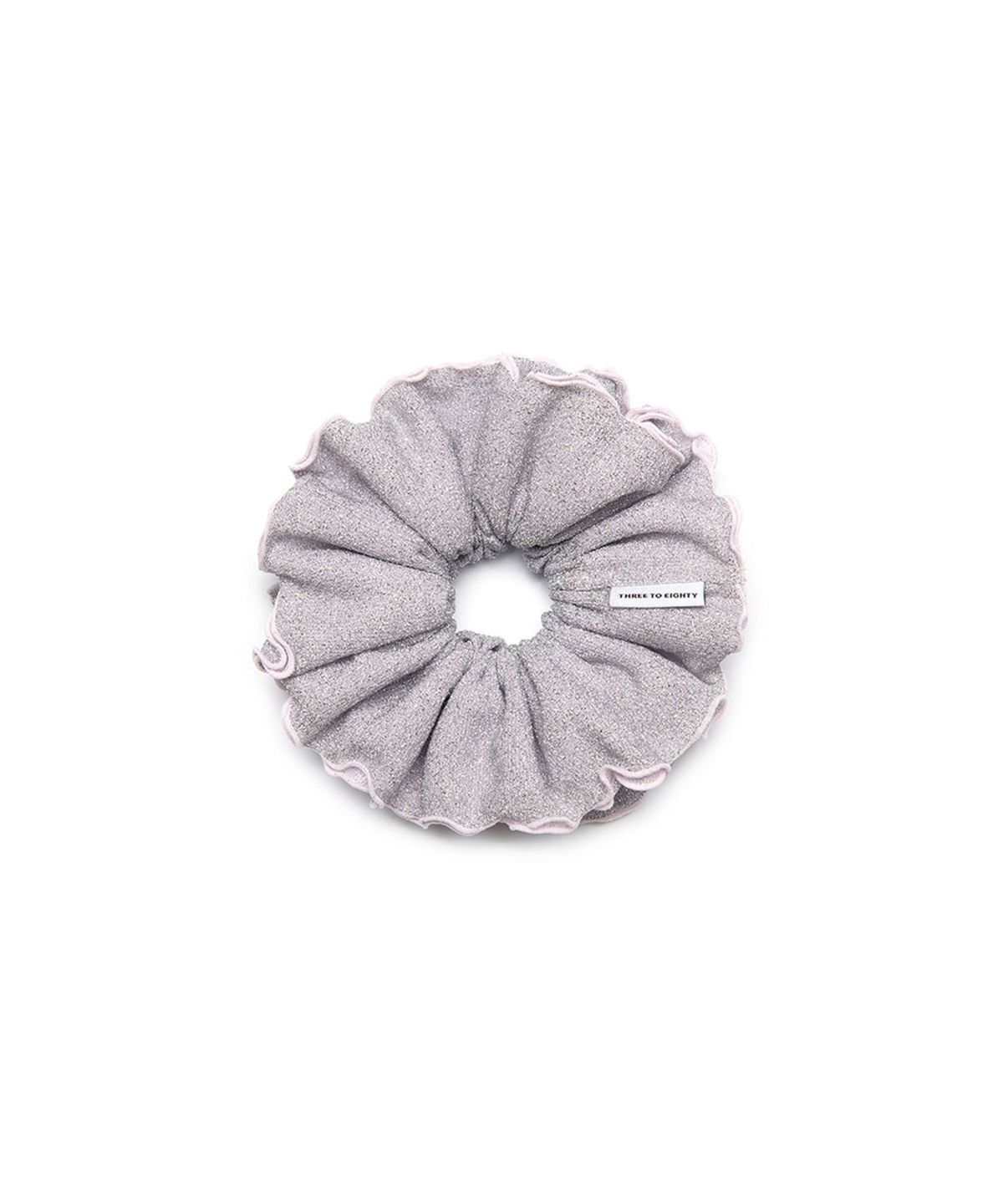 쓰리투에이티(THREE TO EIGHTY) GLITTER SCRUNCHIE DUSTY PINK
