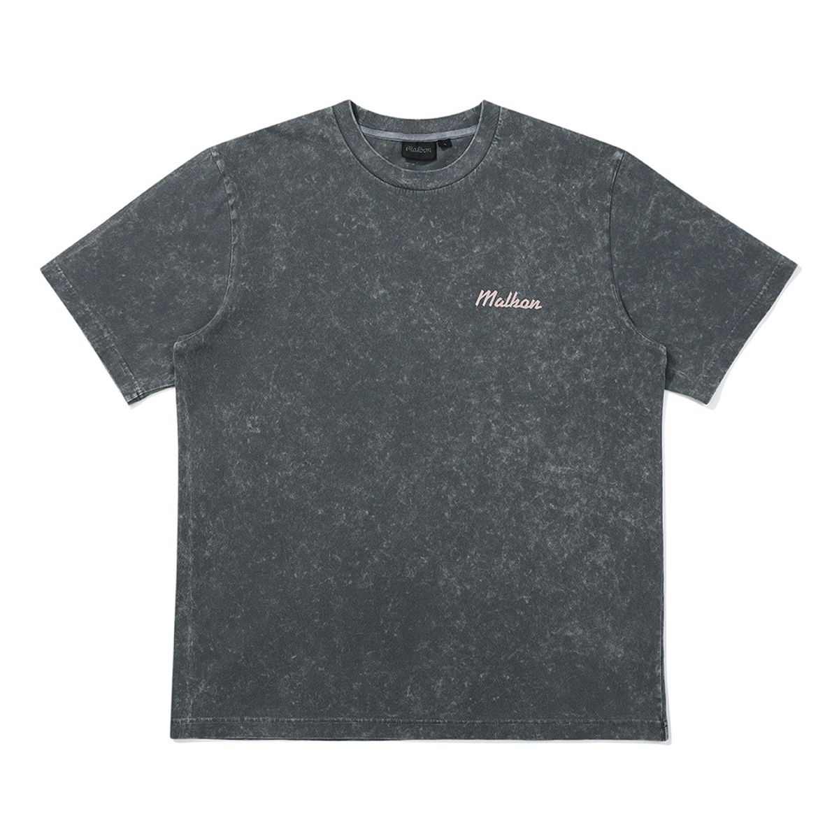 말본 골프(MALBON GOLF) 젤라또 피그먼트 유니 라운드 티셔츠 CHARCOAL
