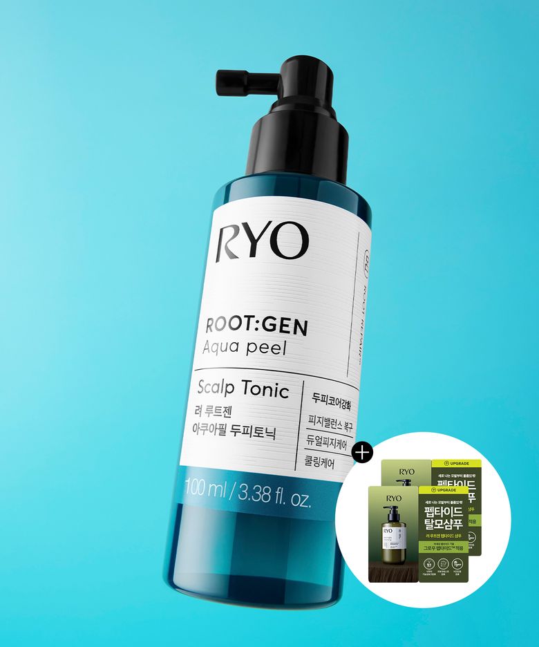 루트젠 두피코어강화 아쿠아필 쿨링토닉 100ml +샴푸 파우치 6ml 2매 증정
