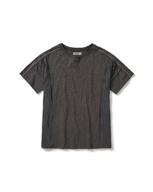 Crease half T-shirts / Charcoal