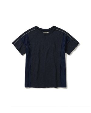 Crease half T-shirts / Navy
