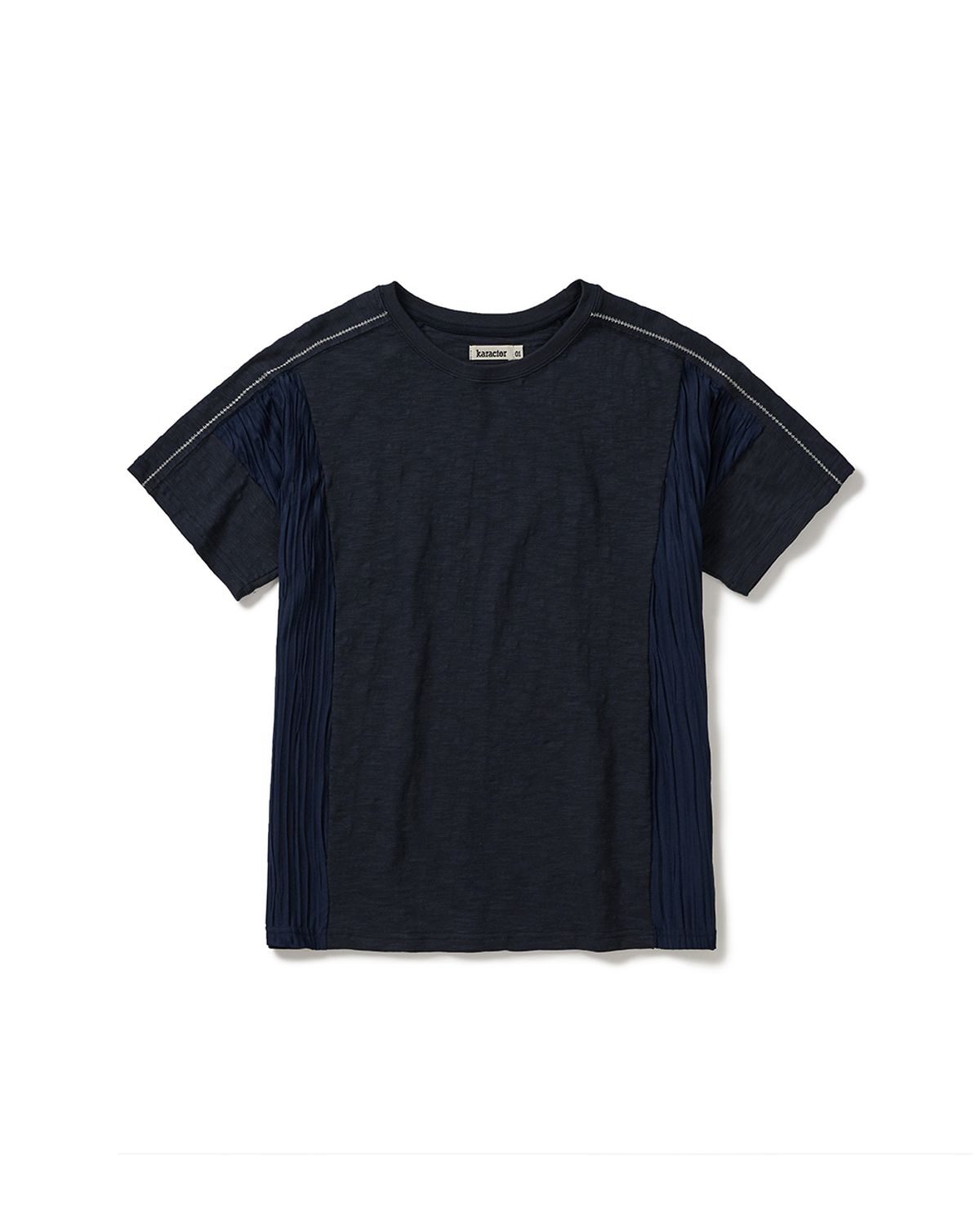 카락터(KARACTOR) Crease half T-shirts / Navy