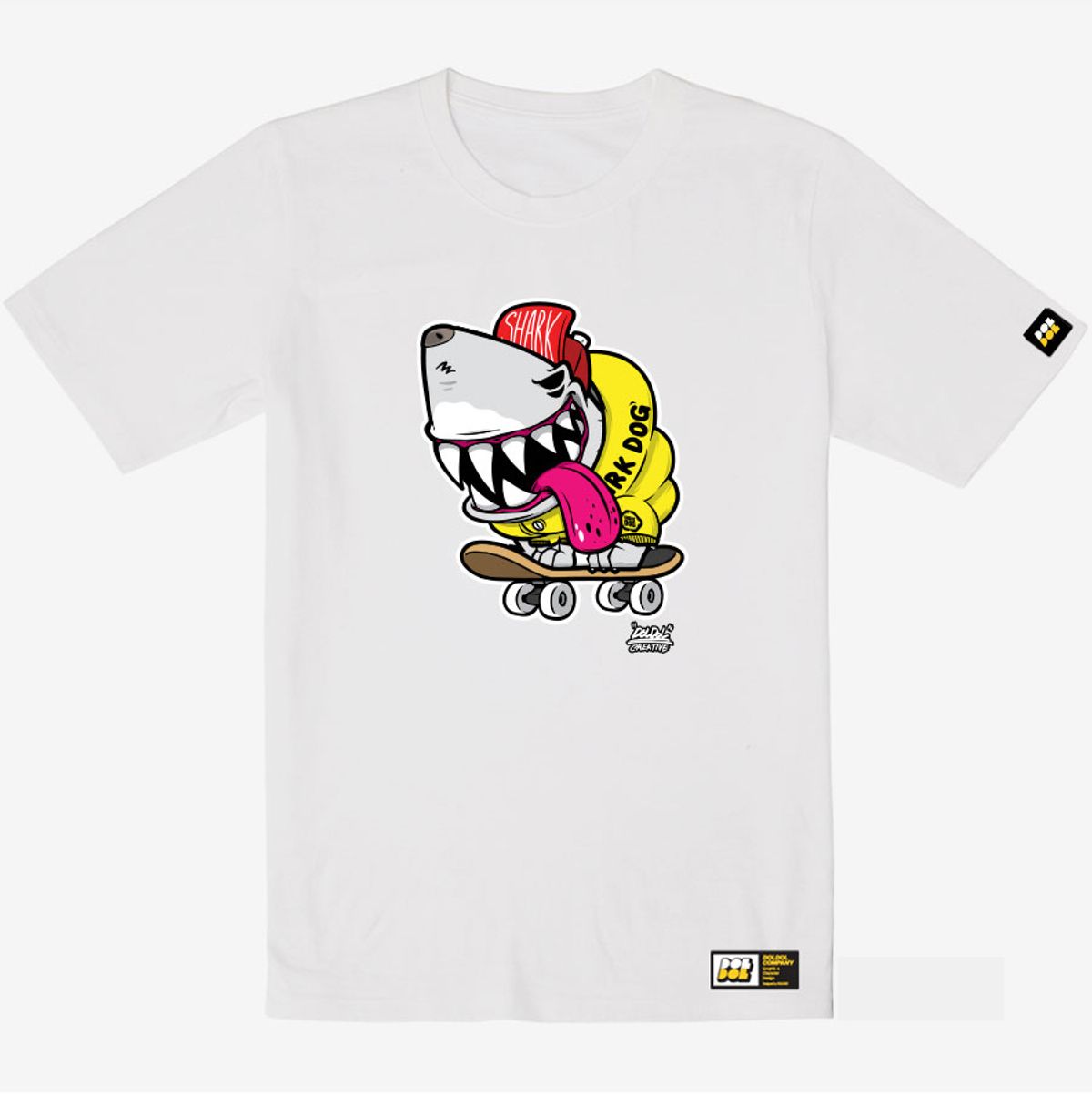 돌돌(DOLDOL) SHARK DOG_tshirts-308 샤크독 그래피티 캐릭터 디자인 티셔츠 반팔티