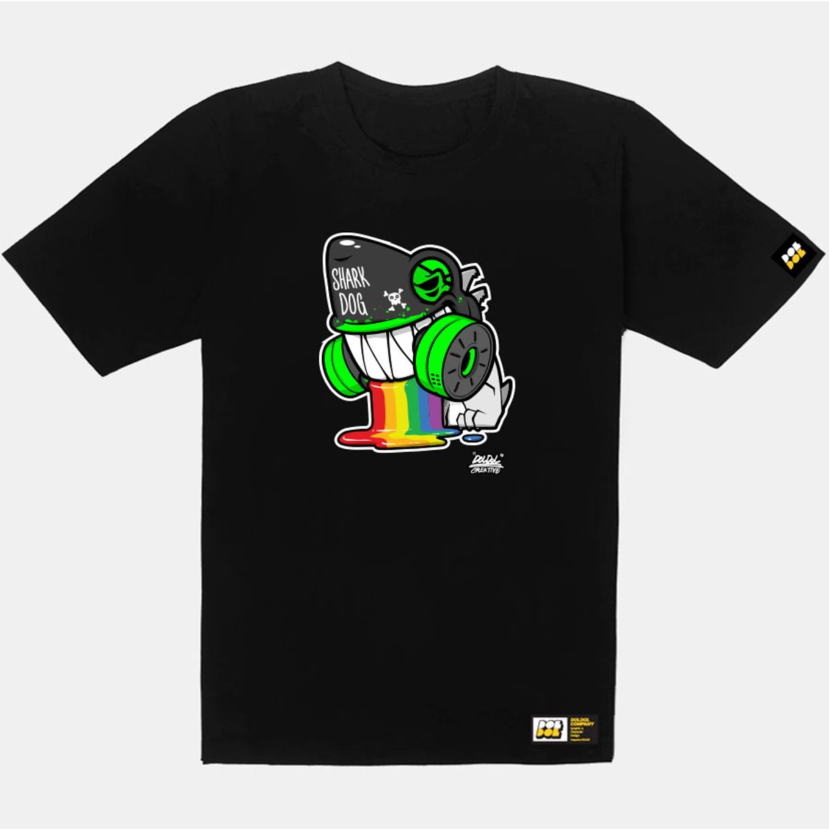 돌돌(DOLDOL) SHARK DOG_tshirts-309 샤크독 그래피티 캐릭터 디자인 티셔츠 반팔티