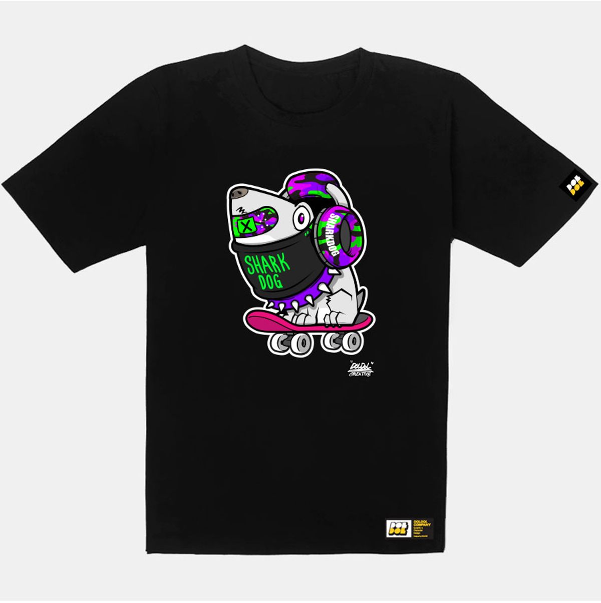 돌돌(DOLDOL) SHARK DOG_tshirts-310 샤크독 그래피티 캐릭터 디자인 티셔츠 반팔티