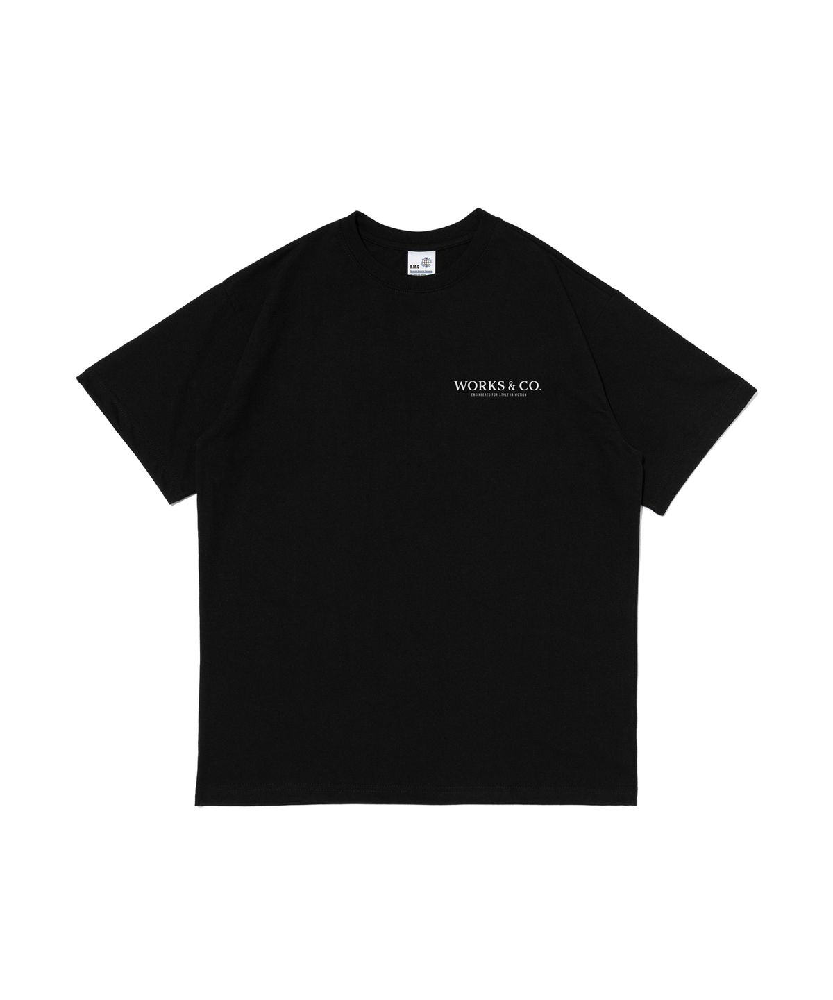 웍스앤코(WORKS & CO.) 시그니처 로고 반팔티셔츠 (블랙)