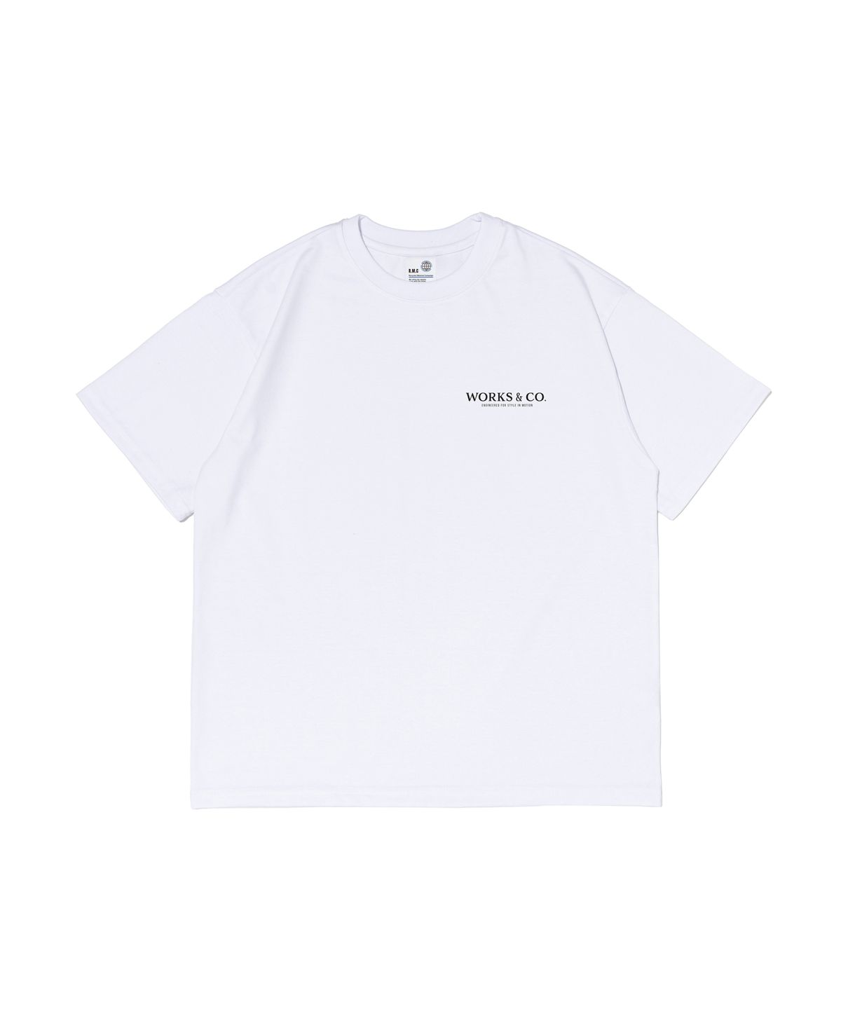 웍스앤코(WORKS & CO.) 시그니처 로고 반팔티셔츠 (화이트)