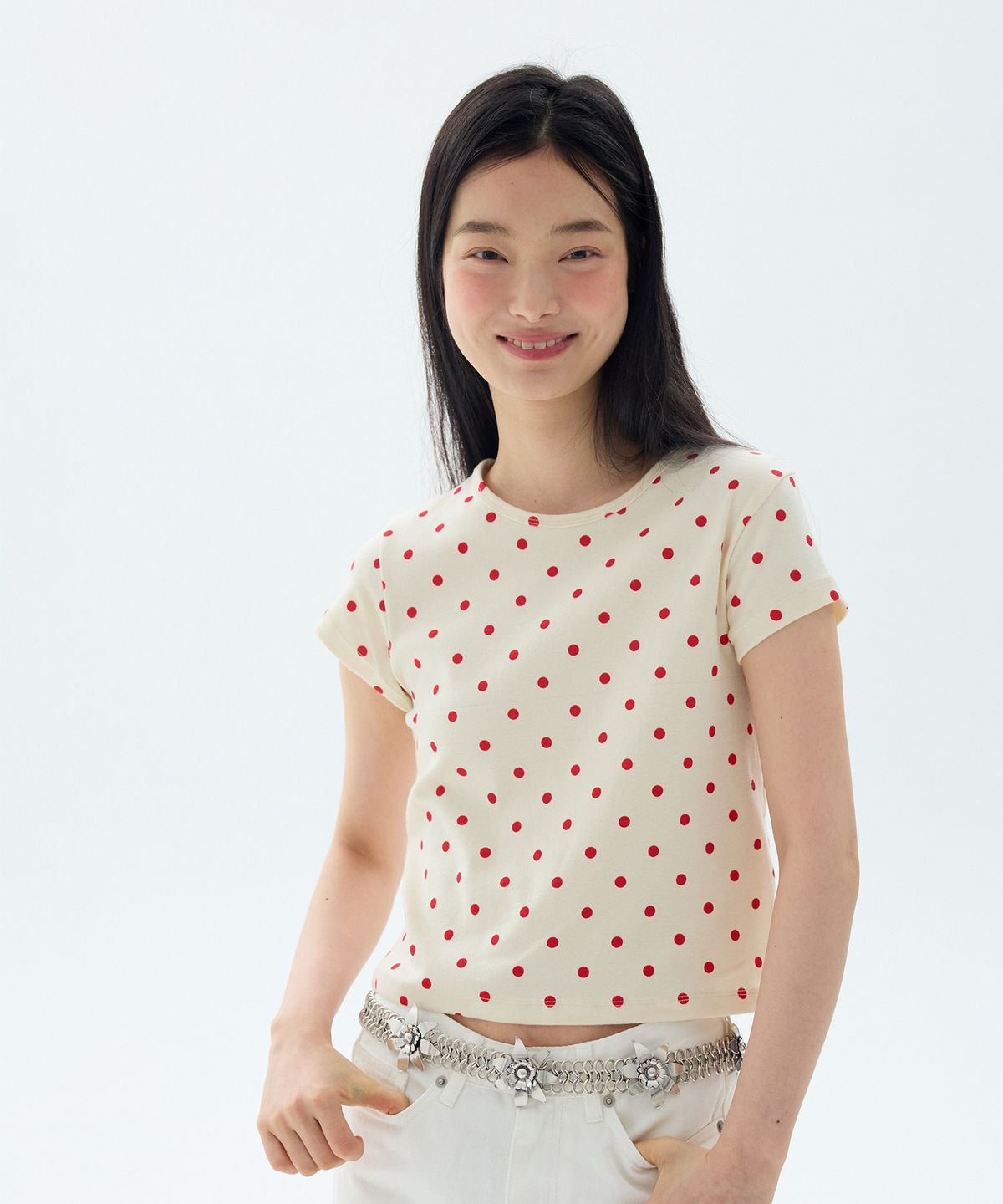 리모네(LEMONE) Dot T-shirt / Red