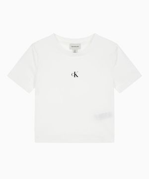 여성 슬림핏 베이비 크롭 반팔 티셔츠 47AB213 YAF