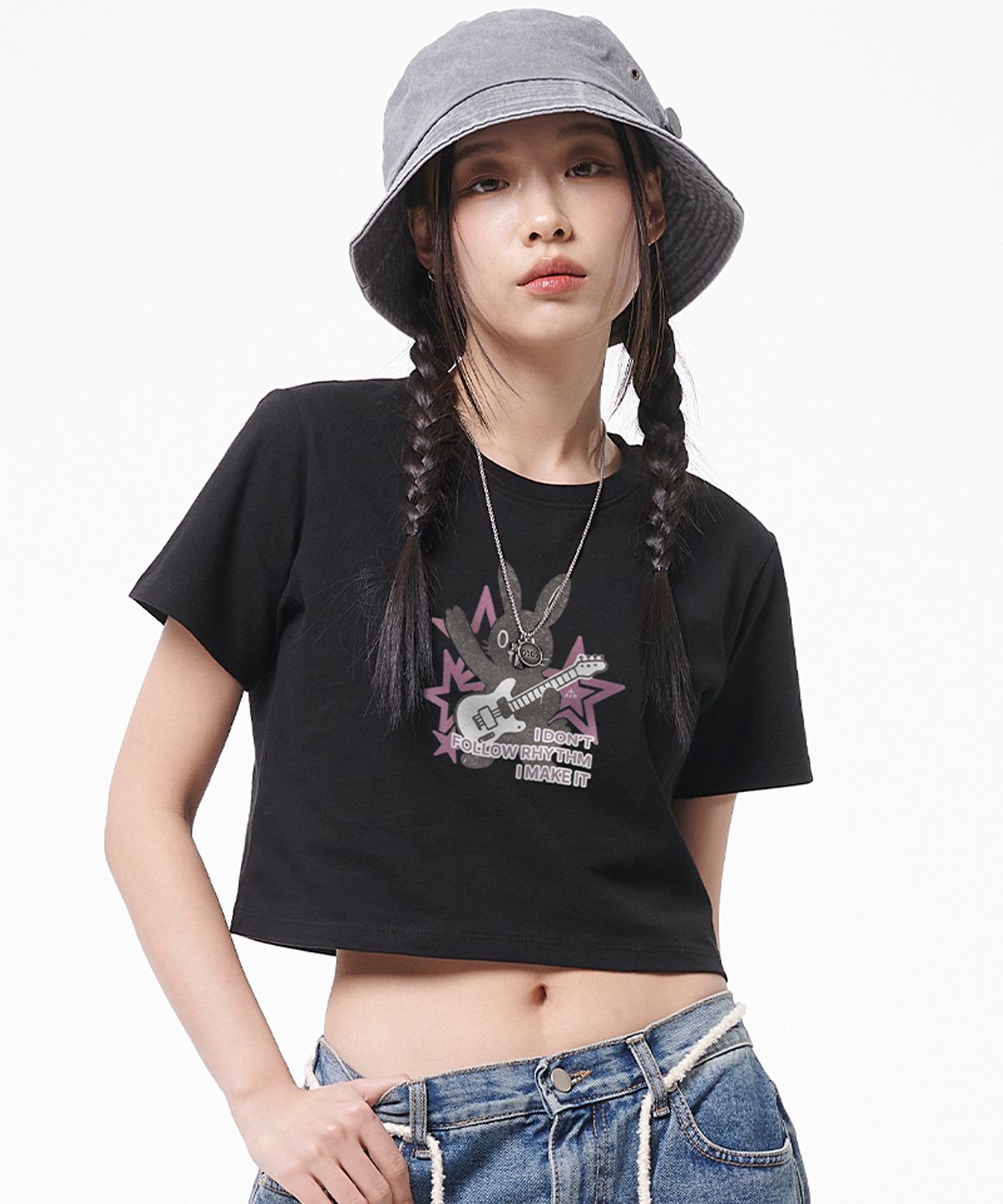 아티스트웨어(ARTISTWEAR) [ATW] 버니팝 크롭 반팔티