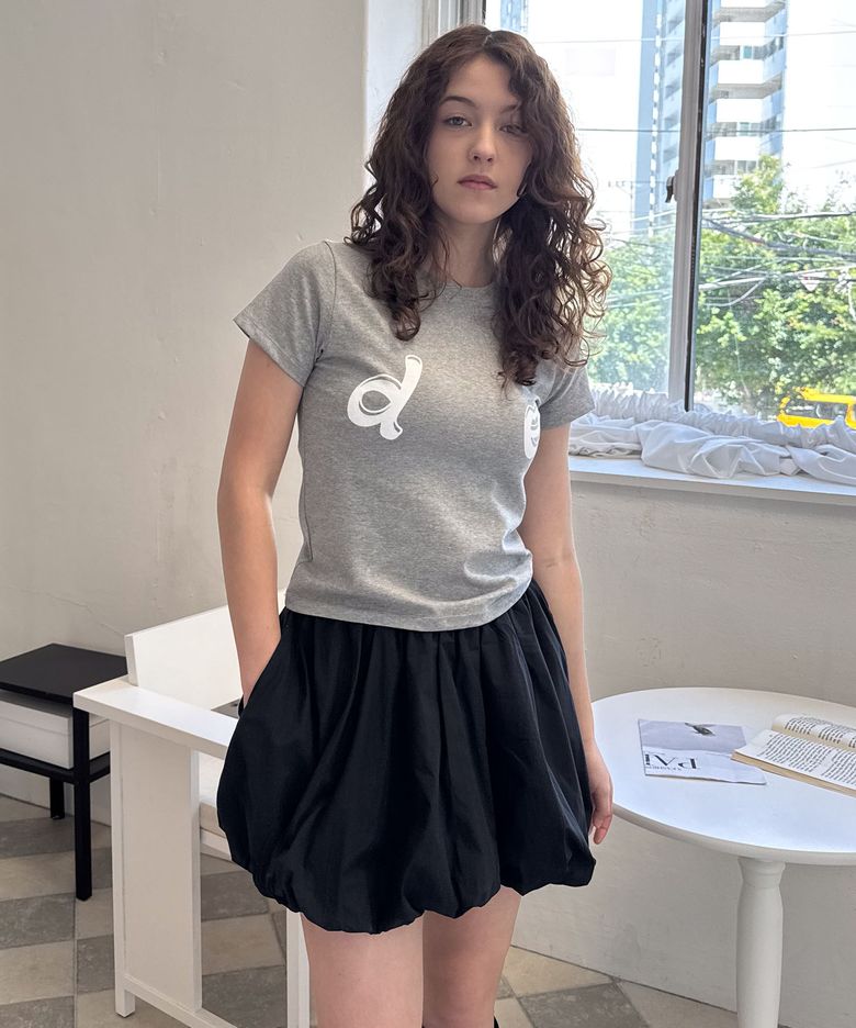 Clinomania ballon skirt (black)