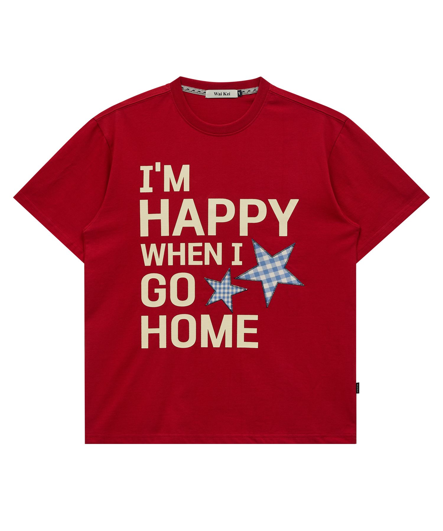 [Wai Kei] I am HAPPY 半袖Tシャツ (3 color) MUSINSA | WAI KEI I am HAPPY short sleeve t-shirt red