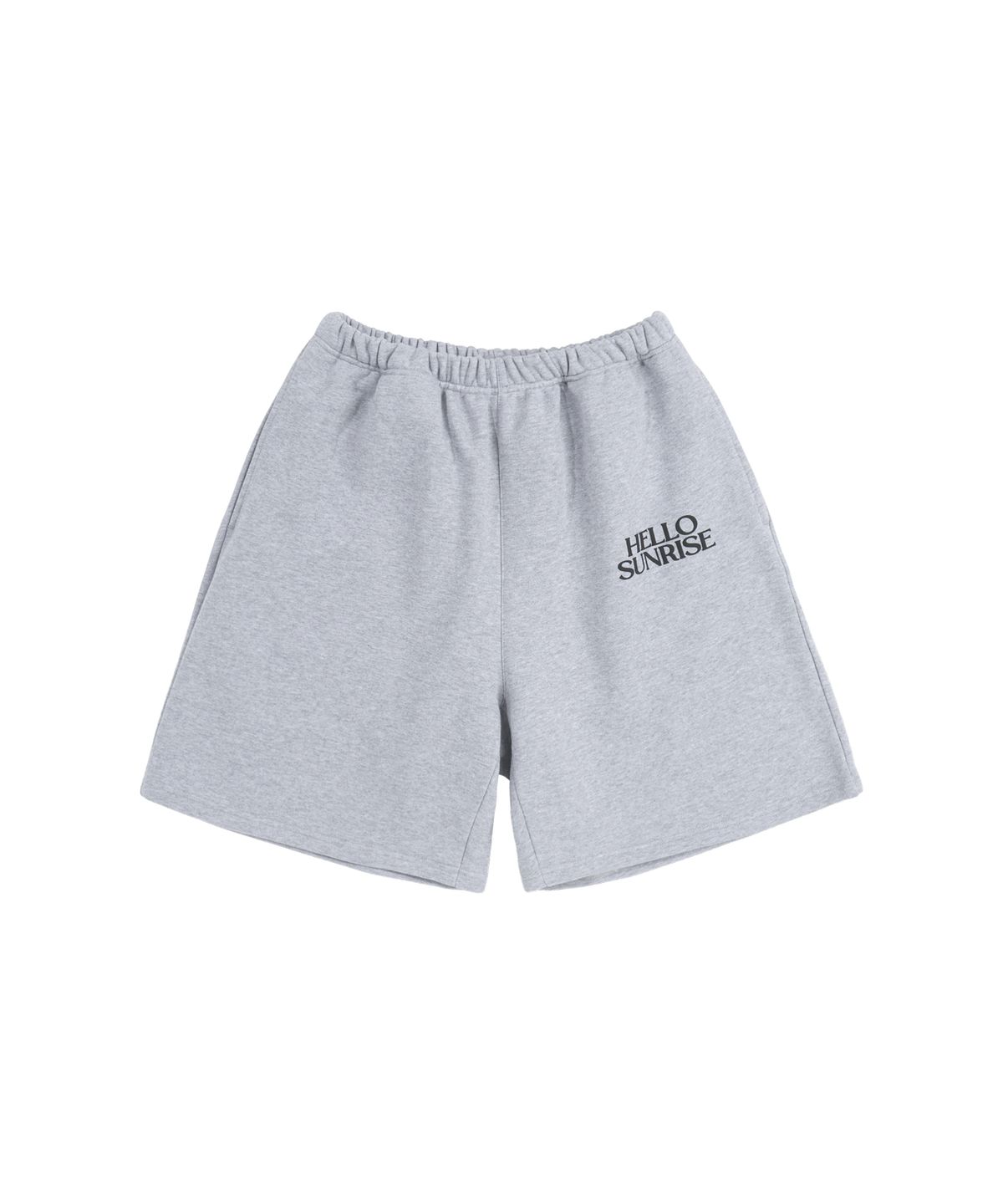 헬로 선라이즈(HELLO SUNRISE) Volume Typo Half Sweatpants_Melange Gray