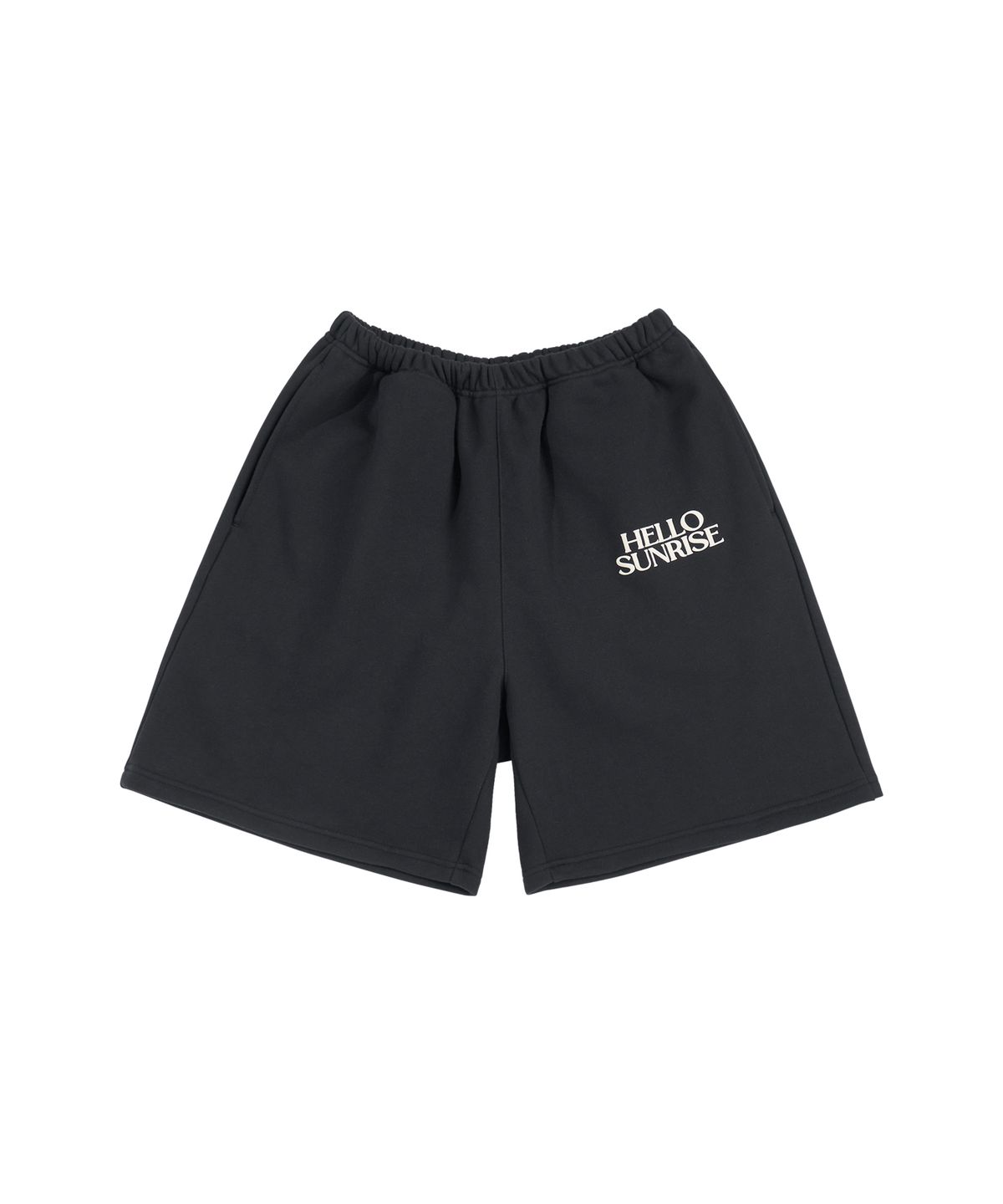 헬로 선라이즈(HELLO SUNRISE) Volume Typo Half Sweatpants_Charcoal