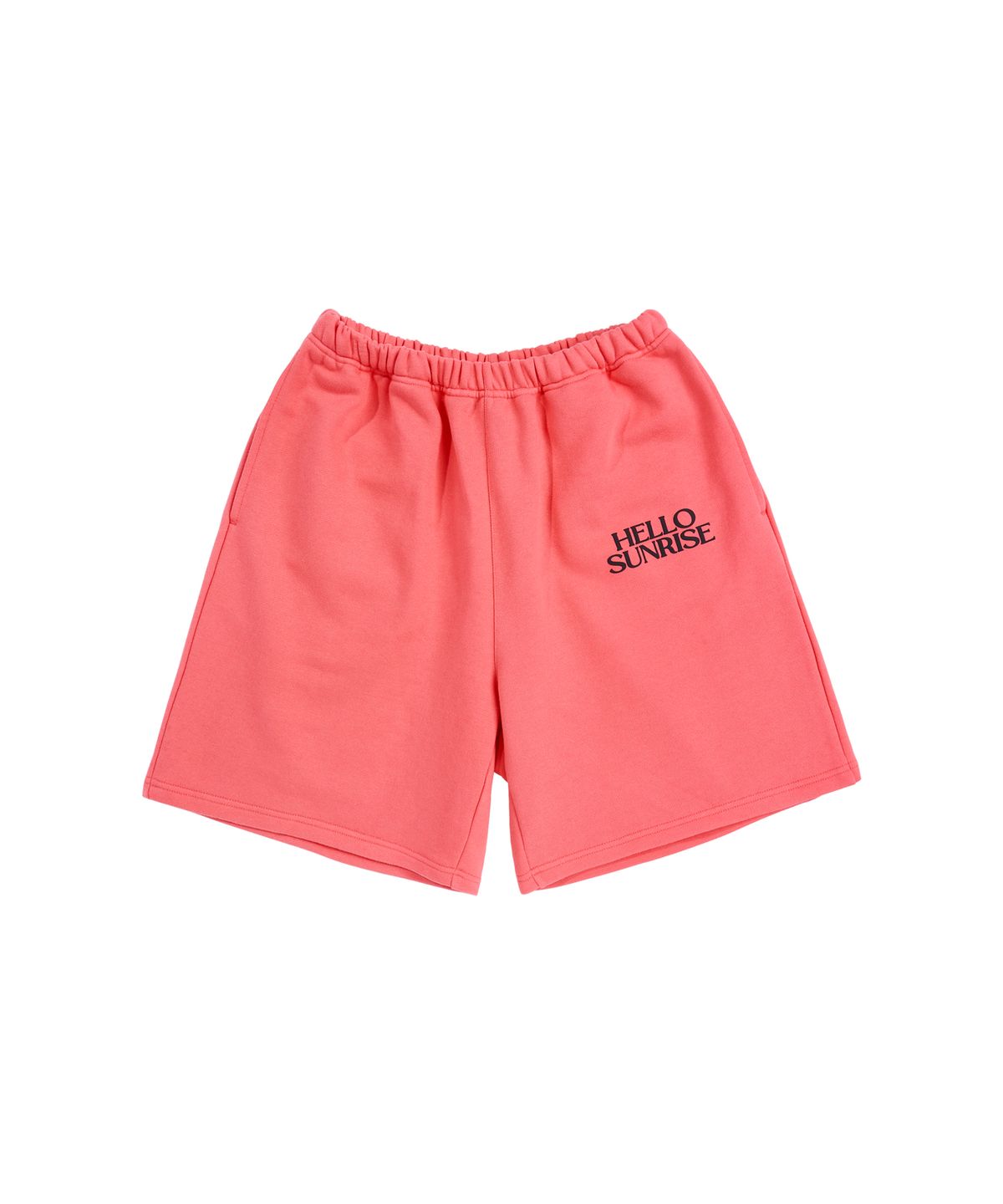 헬로 선라이즈(HELLO SUNRISE) Volume Typo Half Sweatpants_Coral Pink