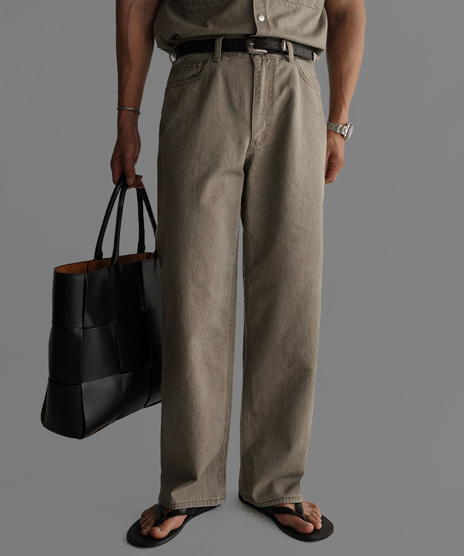 MUSINSA公式 | BOWLOW PRODUCT カチオンセミワイドセットアップパンツ 