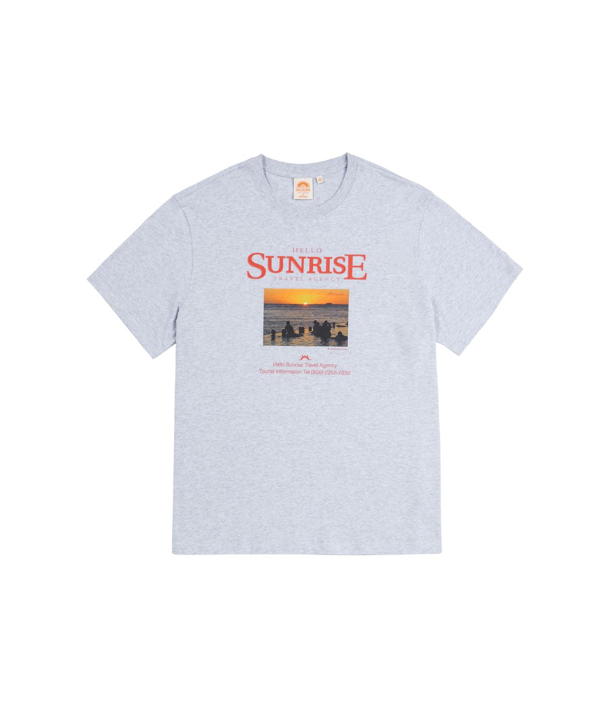 헬로 선라이즈(HELLO SUNRISE) HS Travel Photo Tee_3% Melange Gray