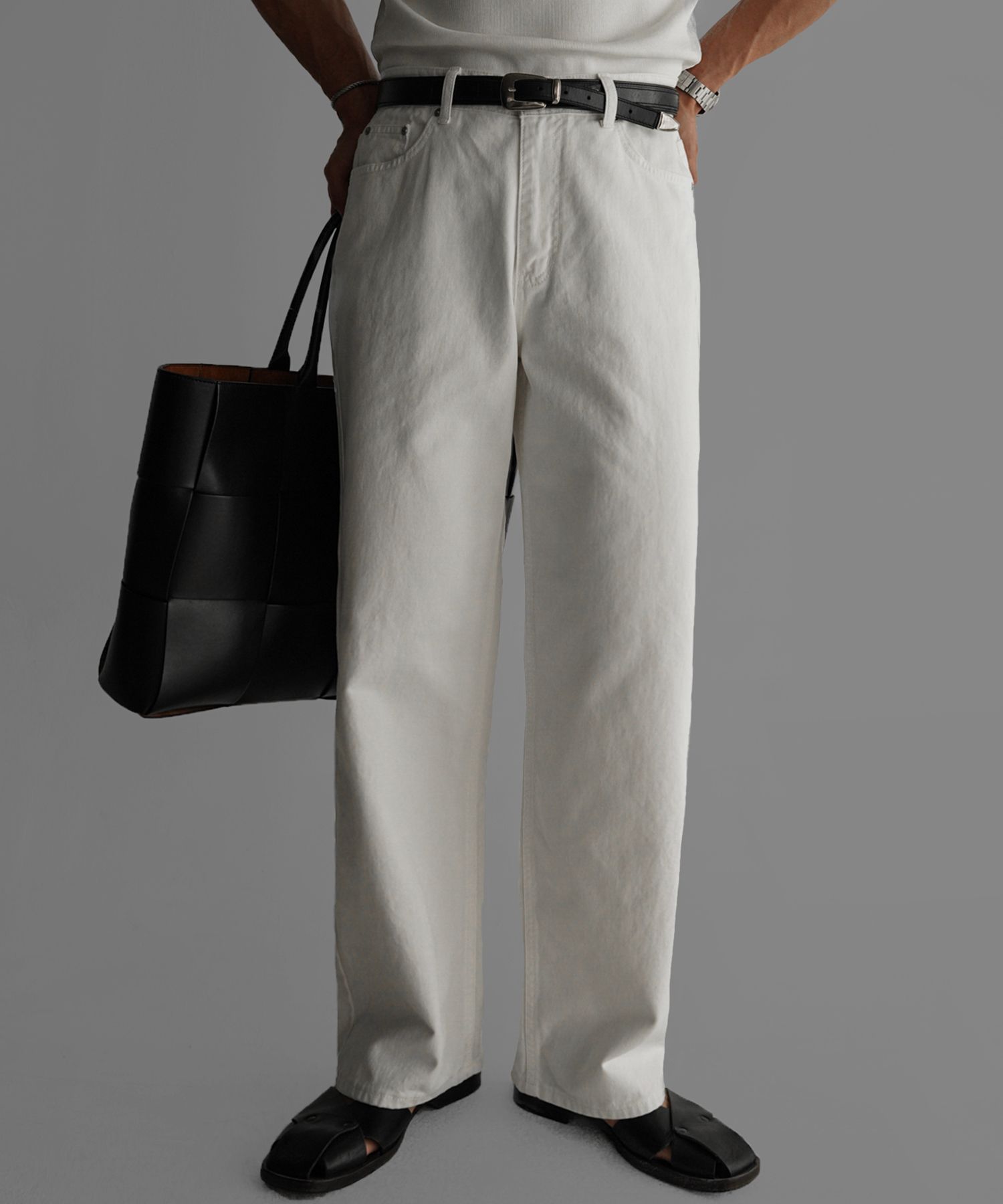 MUSINSA公式 | BOWLOW PRODUCT カチオンセミワイドセットアップパンツ 