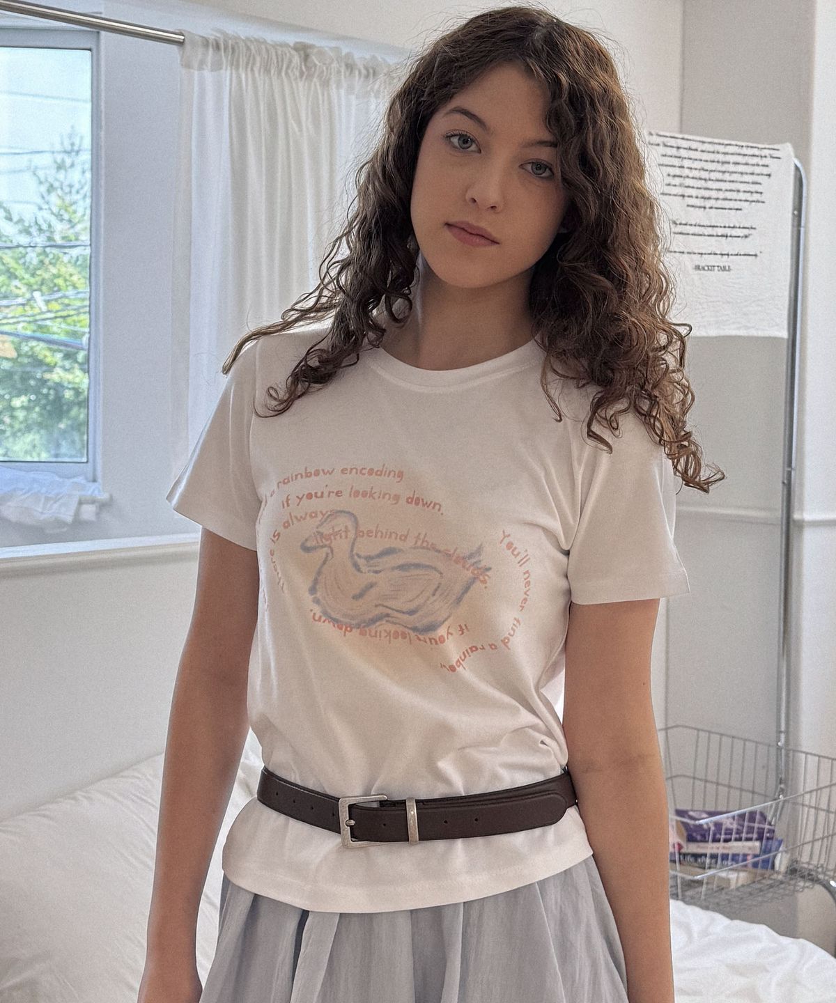 딜라이디(DELIDI) Peachy goose T-shirt
