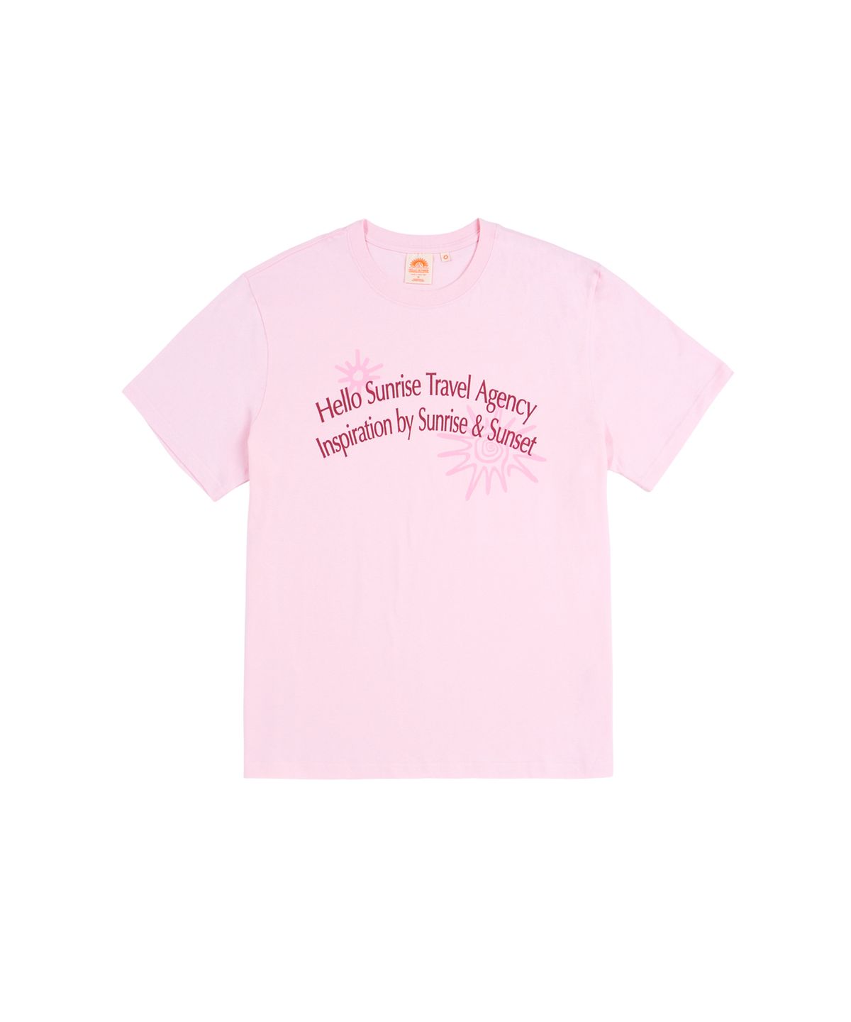 헬로 선라이즈(HELLO SUNRISE) HS Travel Agency Arch Logo Tee_Light Pink