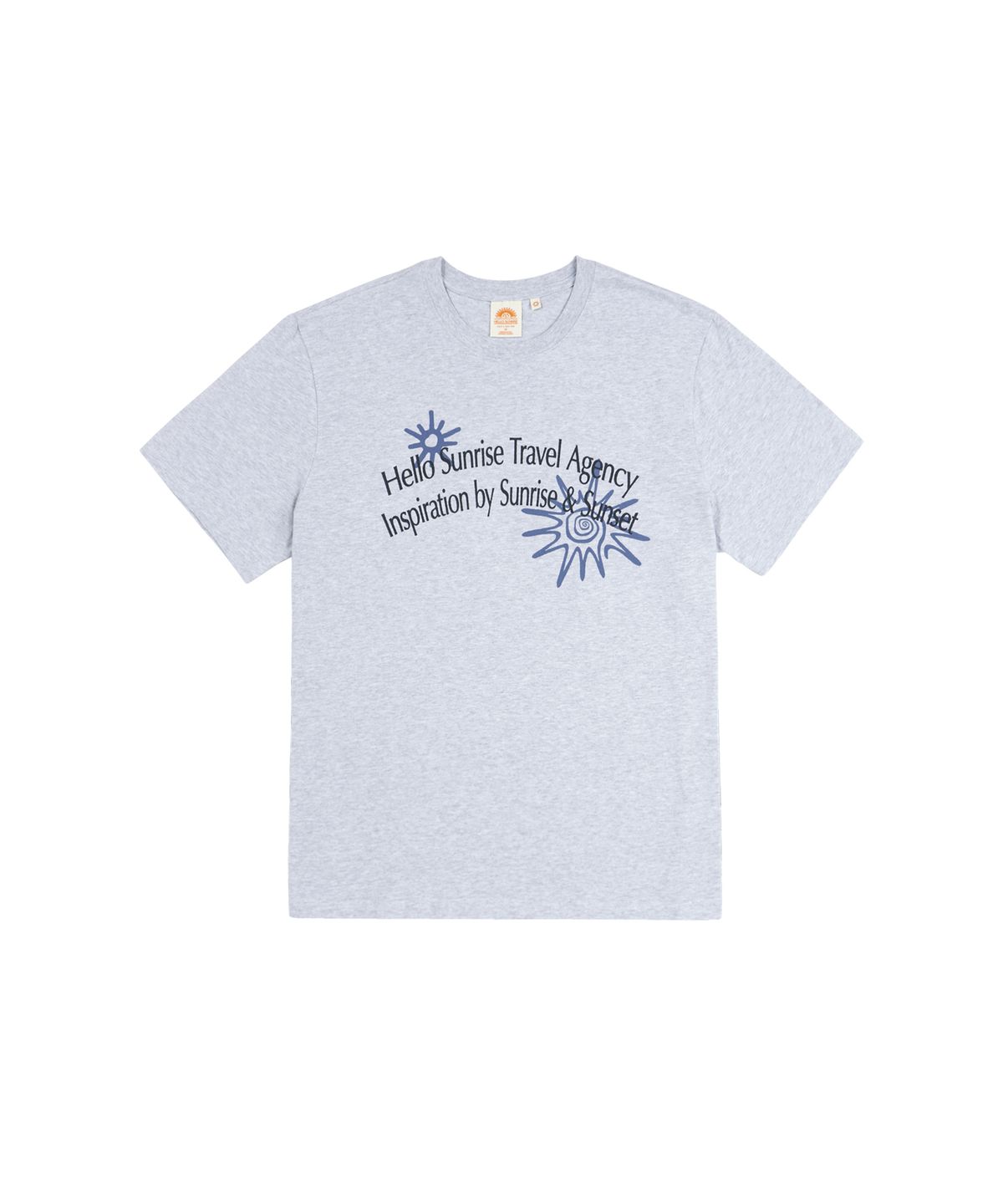 헬로 선라이즈(HELLO SUNRISE) HS Travel Agency Arch Logo Tee_3% Melange Gray
