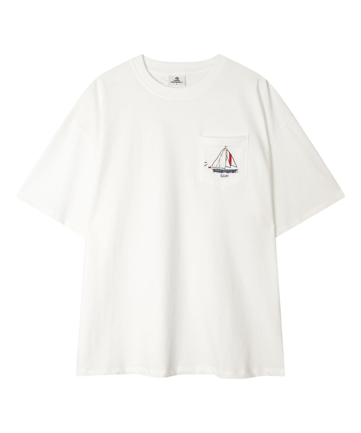 선데이후르츠마켓(SUNDAY FRUIT MARKET) BOAT POCKET TEE IVORY
