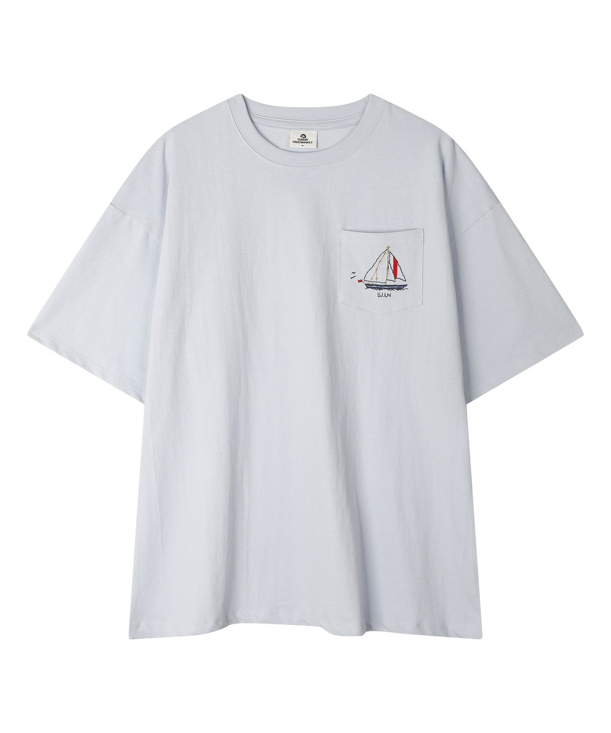 선데이후르츠마켓(SUNDAY FRUIT MARKET) BOAT POCKET TEE SKYBLUE