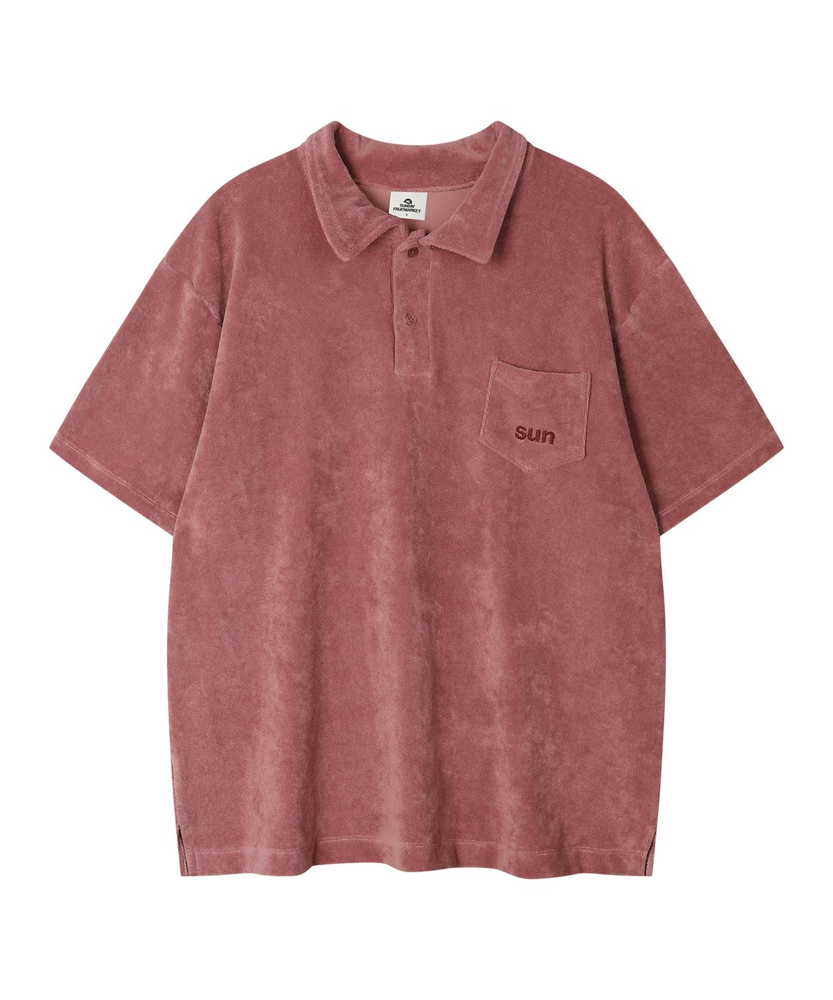 선데이후르츠마켓(SUNDAY FRUIT MARKET) TERRY COLLAR TEE PINK