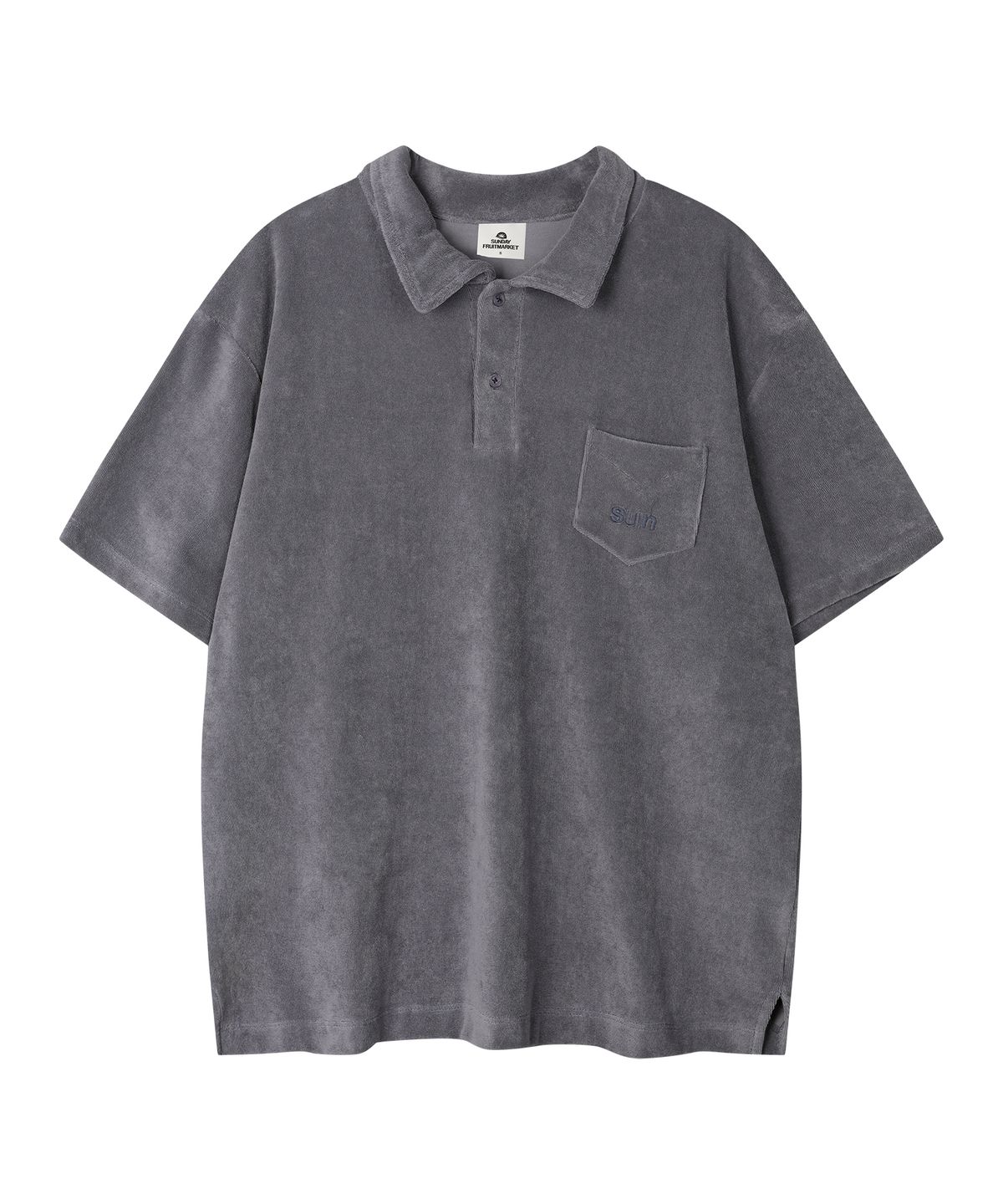 선데이후르츠마켓(SUNDAY FRUIT MARKET) TERRY COLLAR TEE NAVY