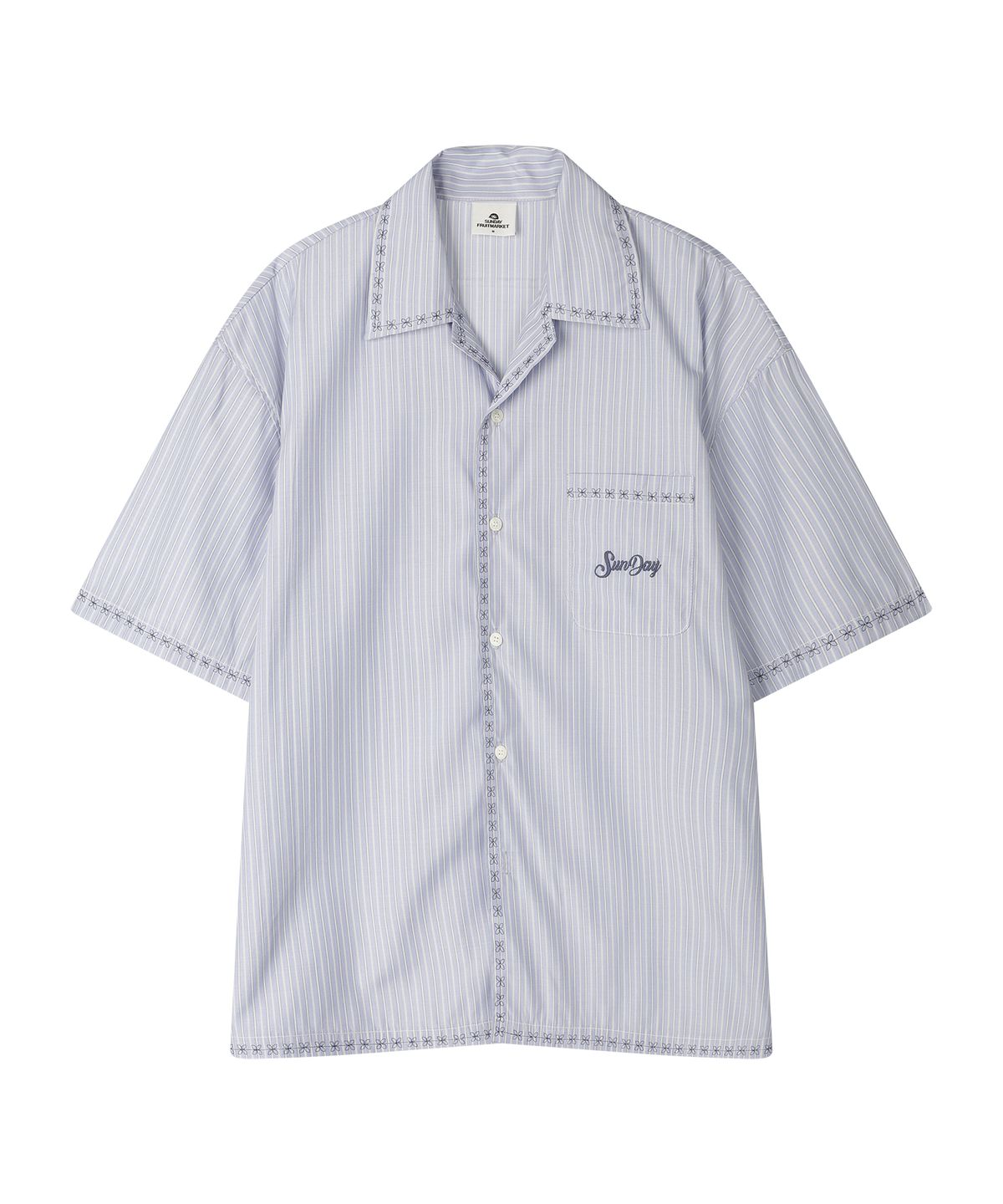 선데이후르츠마켓(SUNDAY FRUIT MARKET) SUNDAY STRIPE SHIRT SKYBLUE