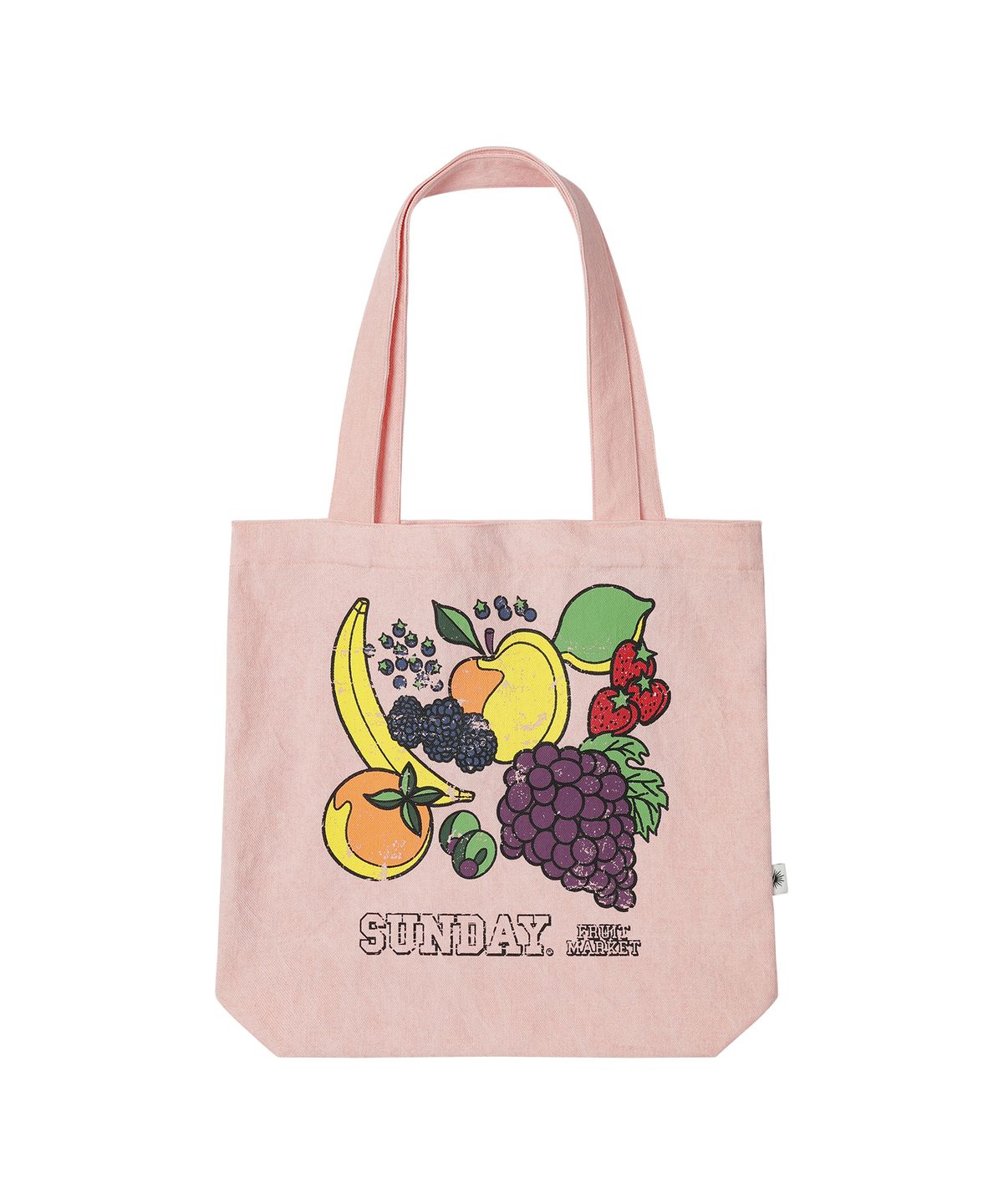 선데이후르츠마켓(SUNDAY FRUIT MARKET) FRUIT WASHED TOTE BAG PINK