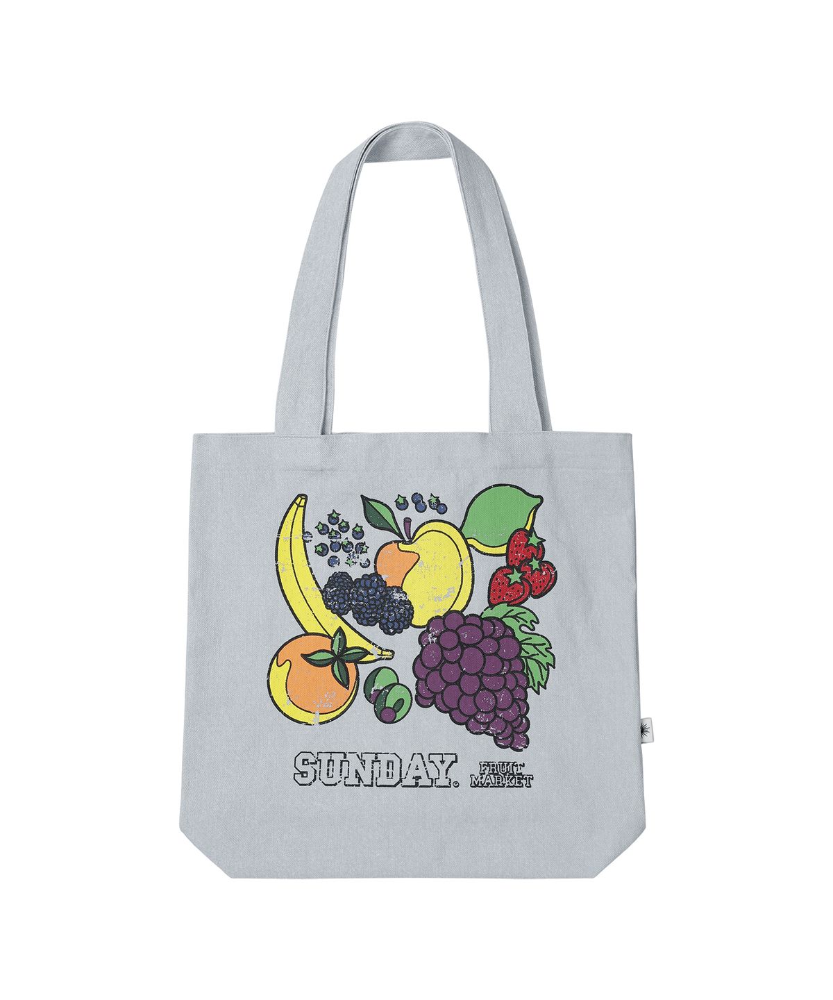 선데이후르츠마켓(SUNDAY FRUIT MARKET) FRUIT WASHED TOTE BAG SKYBLUE