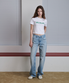 여성 크롭 티셔츠 웰밸런스 프리사이즈 화이트
