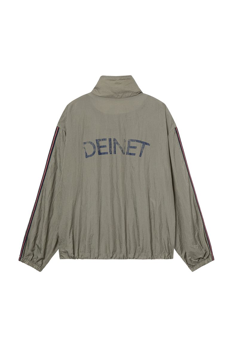 DEINET BACK LOGO TRACK JACKET IN KHAKI