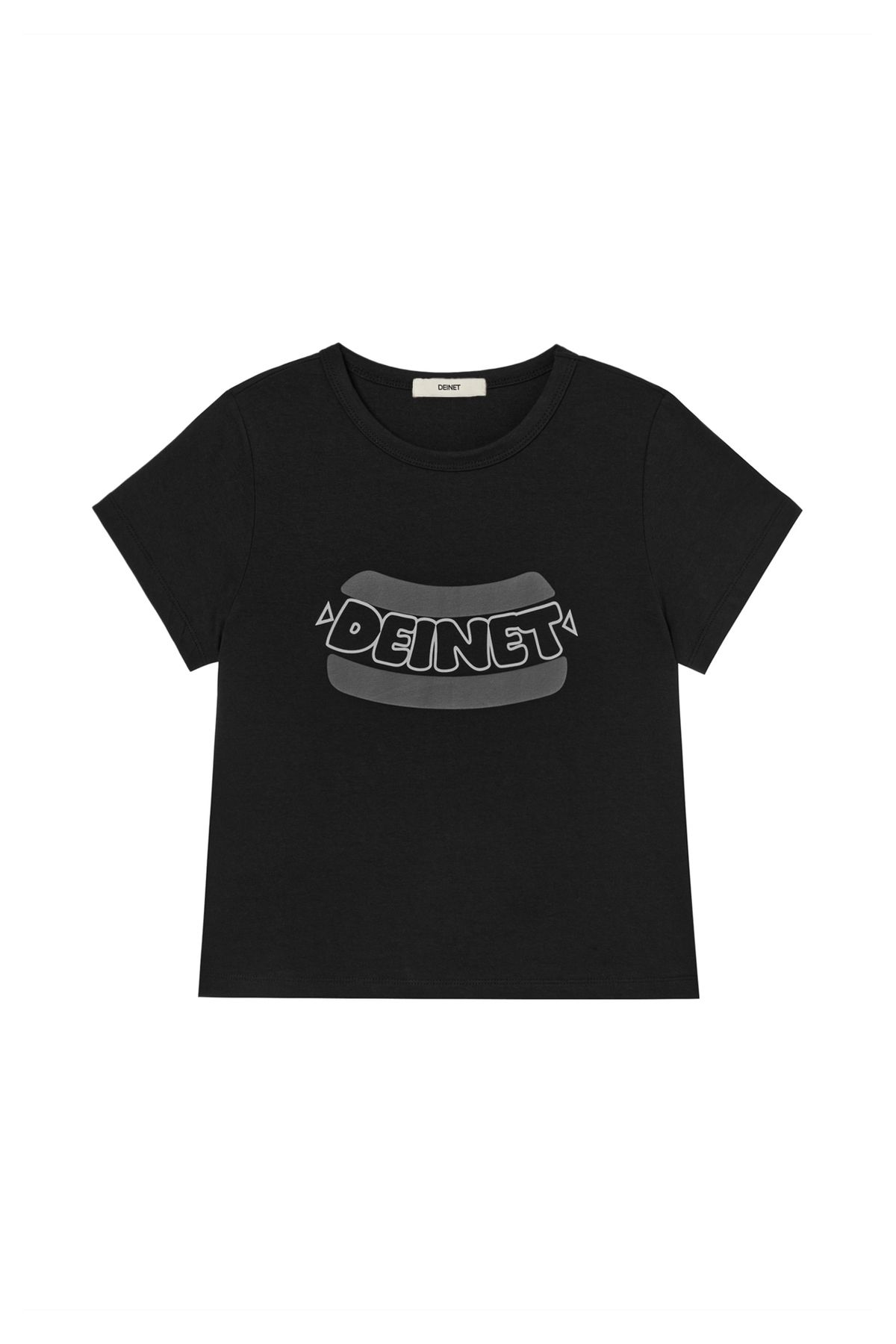 다이닛(DEINET) DEINET HOT DOG GRAPHICS T-SHIRTS IN BLACK