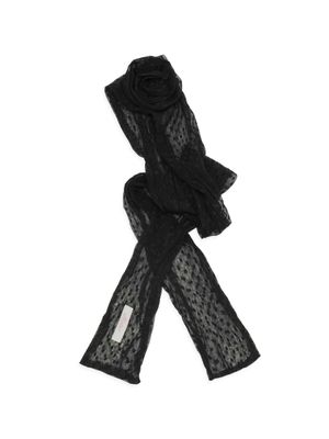 링클 도트 로즈 스카프 (블랙)