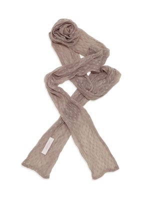 링클 도트 로즈 스카프 (코코아)