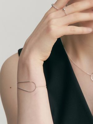 [Cotidiano]Iine Unbal Silver Bracelet Ib339