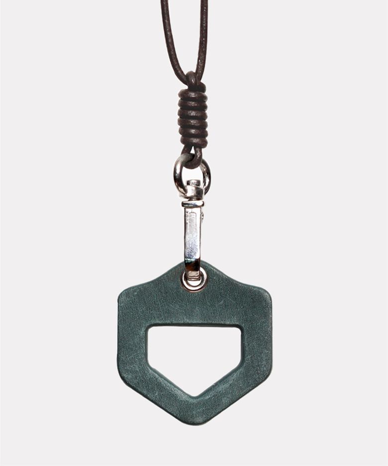 통가죽 선글라스 목걸이 홀더 투톤그린 B95095