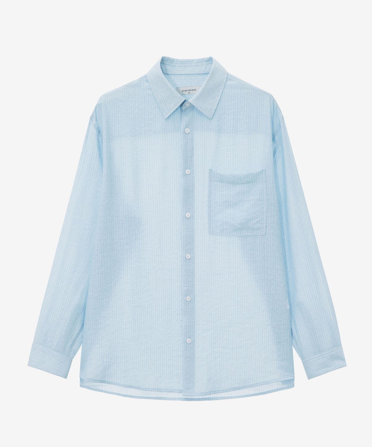 마인드브릿지(MINDBRIDGE) 스트라이프 오버핏 셔츠