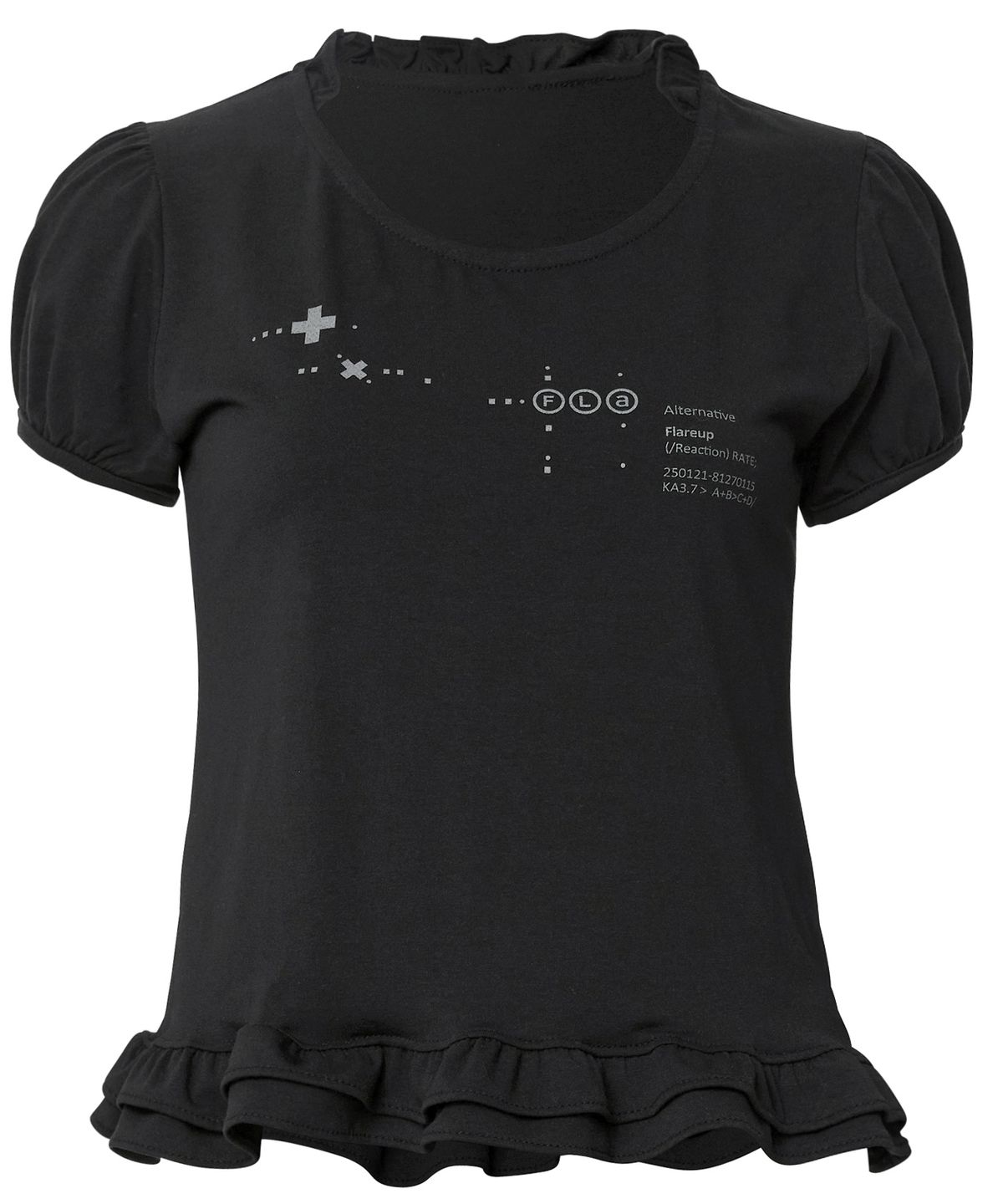 플레어업(FLAREUP) Muta Frill Puff T-Shirt (FL-168_Black)