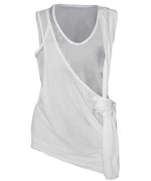 Asymmetrical Layered Sleeveless (FL-169_White)