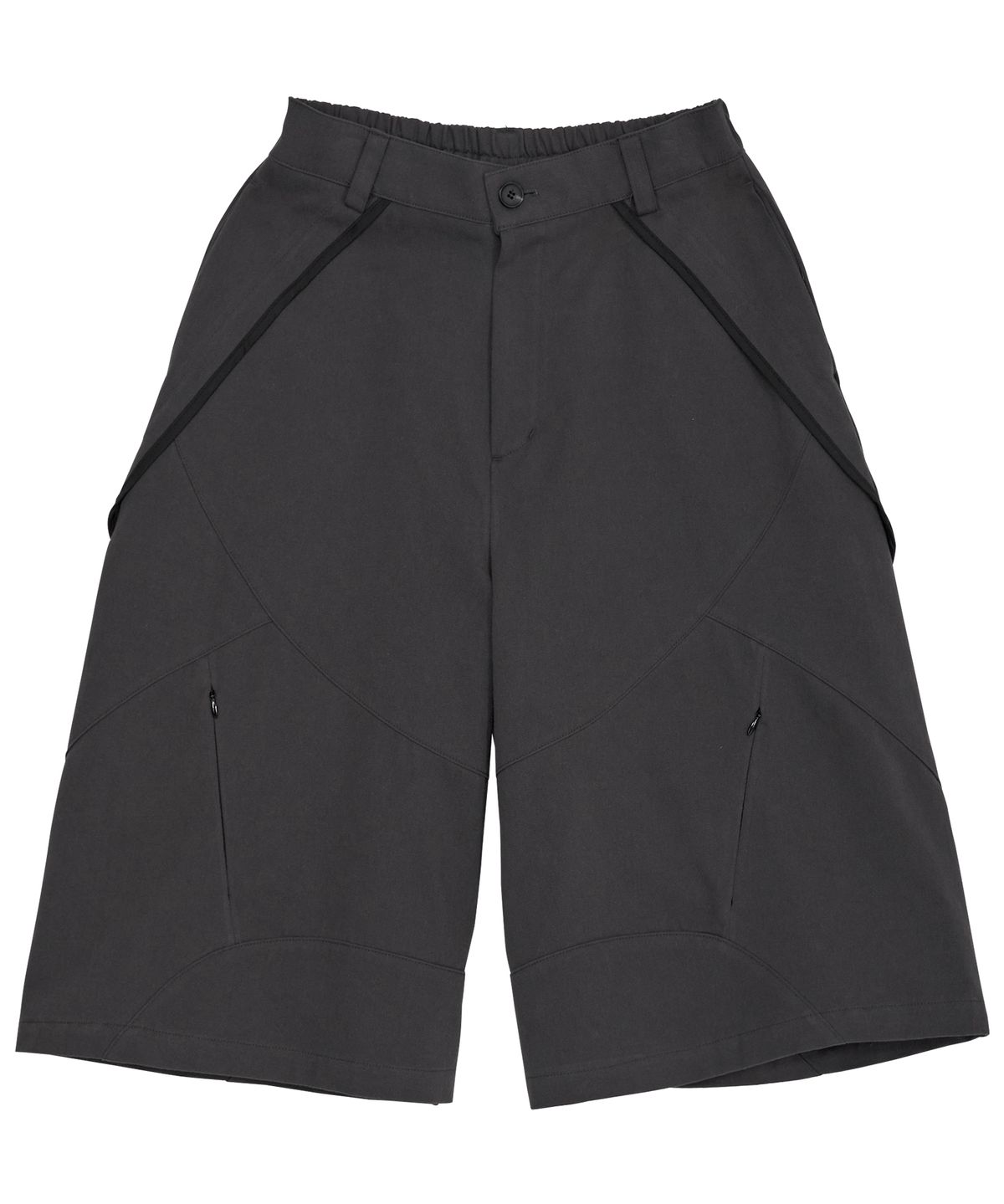 플레어업(FLAREUP) Asymmetrical Bermuda Shorts (FL-254_Charcoal)