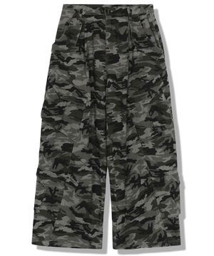 (W)커브드 더블 포켓 카모 팬츠